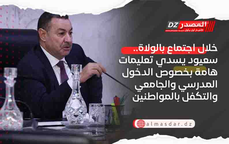 خلال اجتماع بالولاة.. سعيود يسدي تعليمات هامة بخصوص الدخول المدرسي والجامعي والتكفل بالمواطنين 