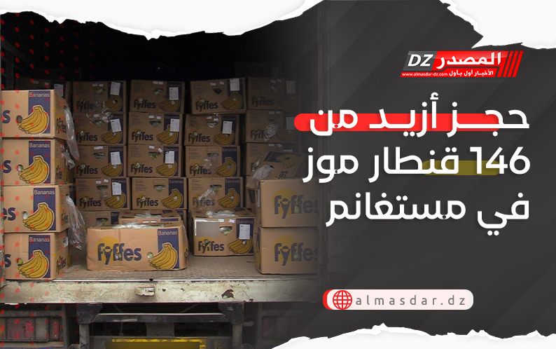 حجز أزيد من 146 قنطار من الموز في مستغانم