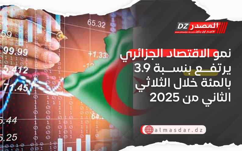 نمو الاقتصاد الجزائري يرتفع بنسبة 3.9 بالمئة خلال الثلاثي الثاني من 2025