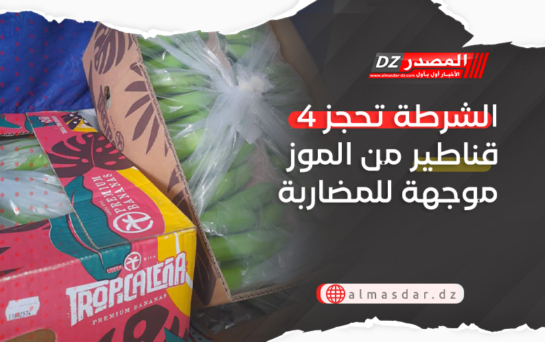 الشرطة تحجز 4 قناطير من الموز موجهة للمضاربة